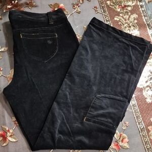 Athleta Black Velvet Pants